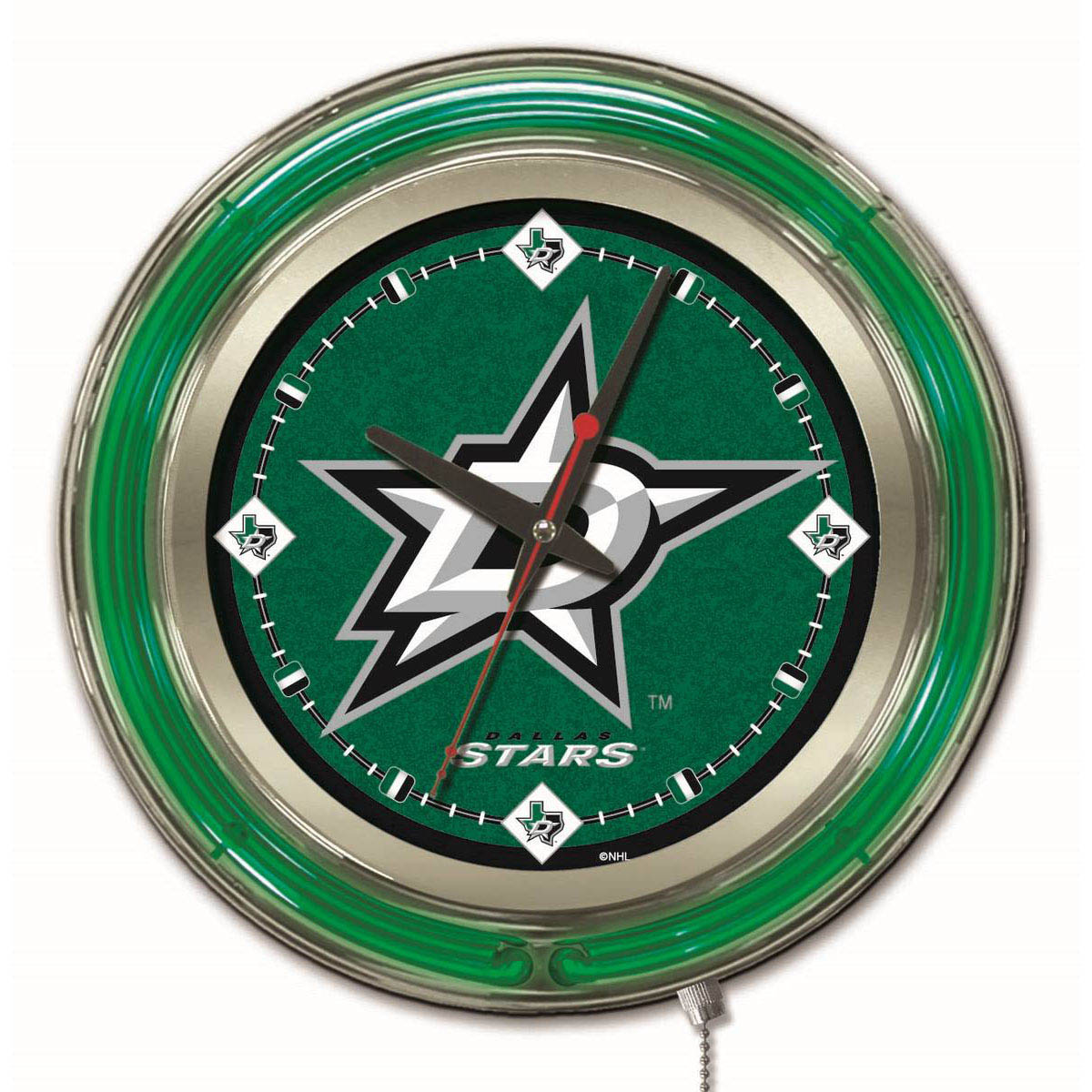 15 inch Dallas Stars Neon Clock