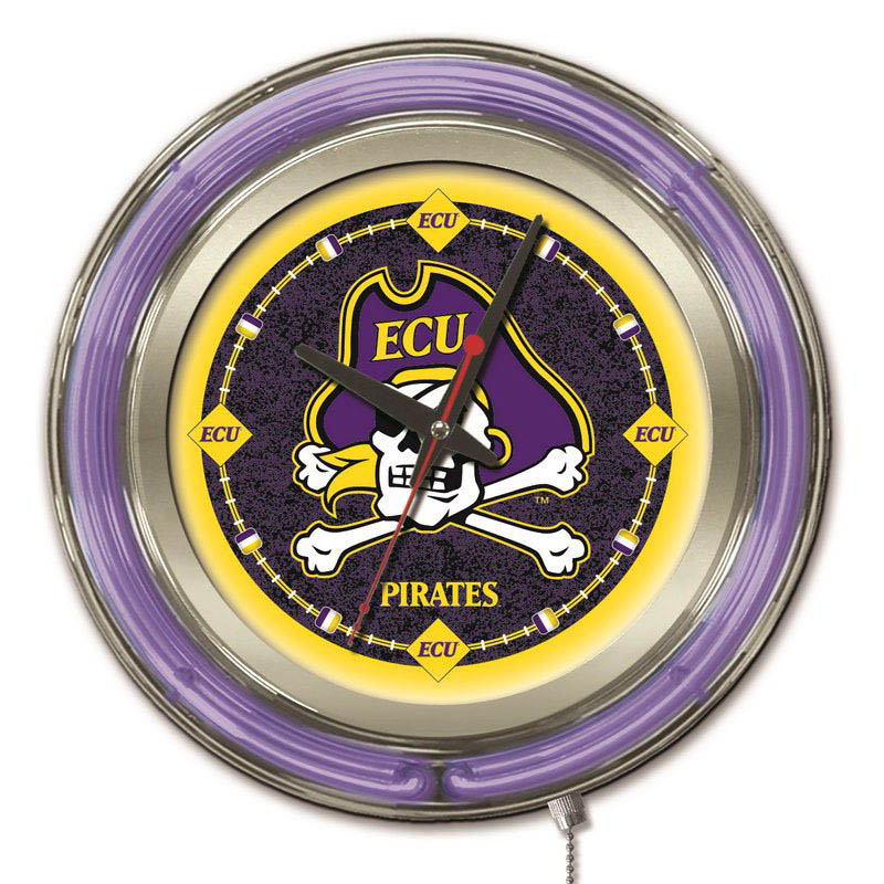 inch East Carolina Neon Clock