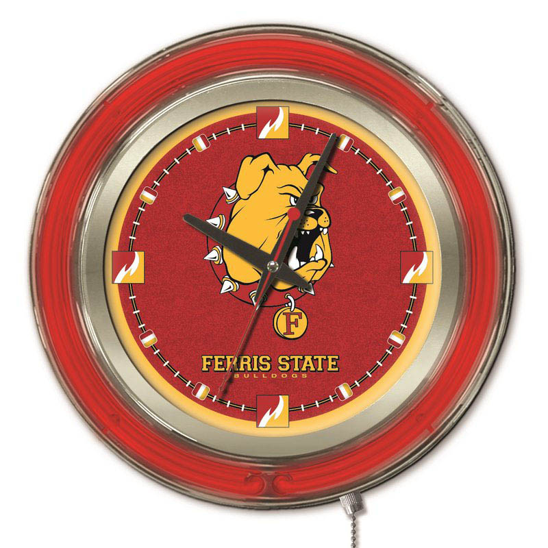 inch Ferris State Neon Clock