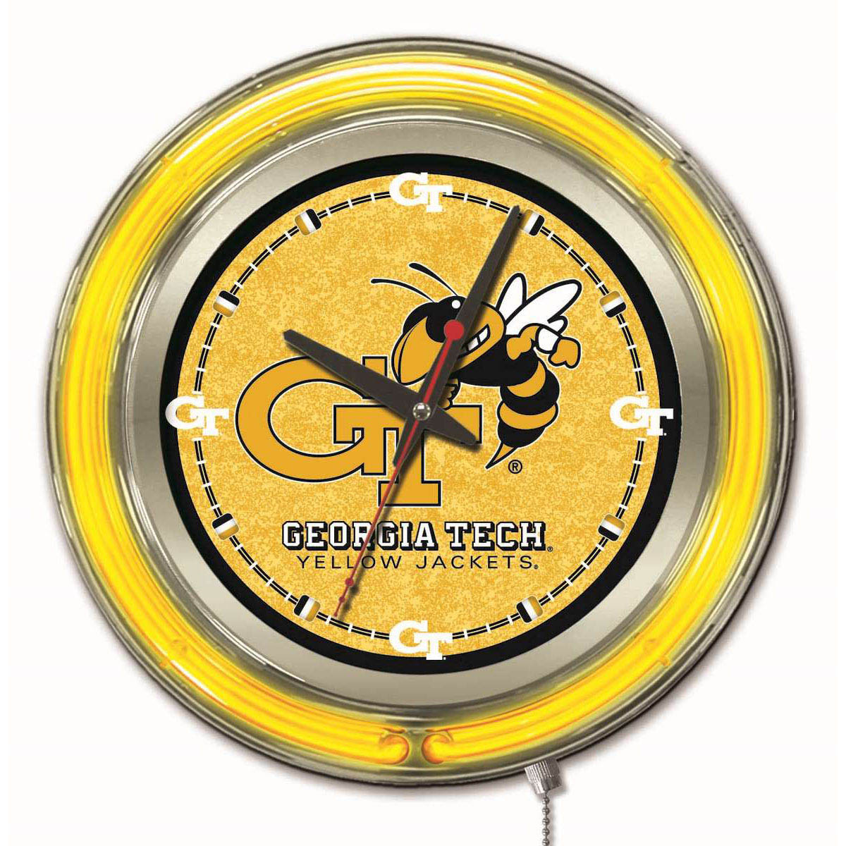 inch Georgia Tech Neon Clock