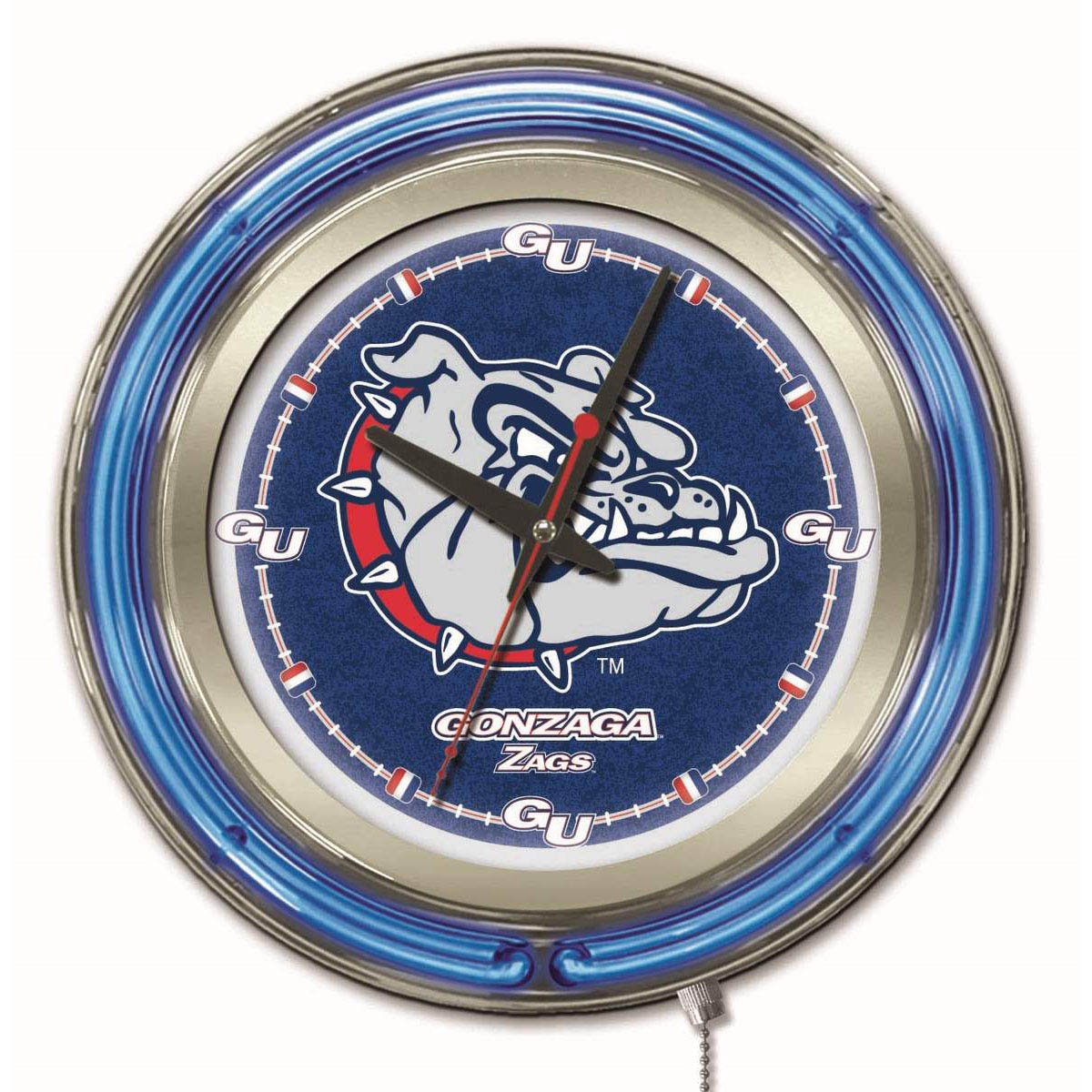 inch Gonzaga Neon Clock