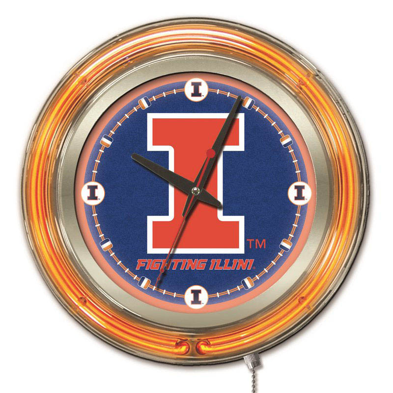 inch Illinois Neon Clock