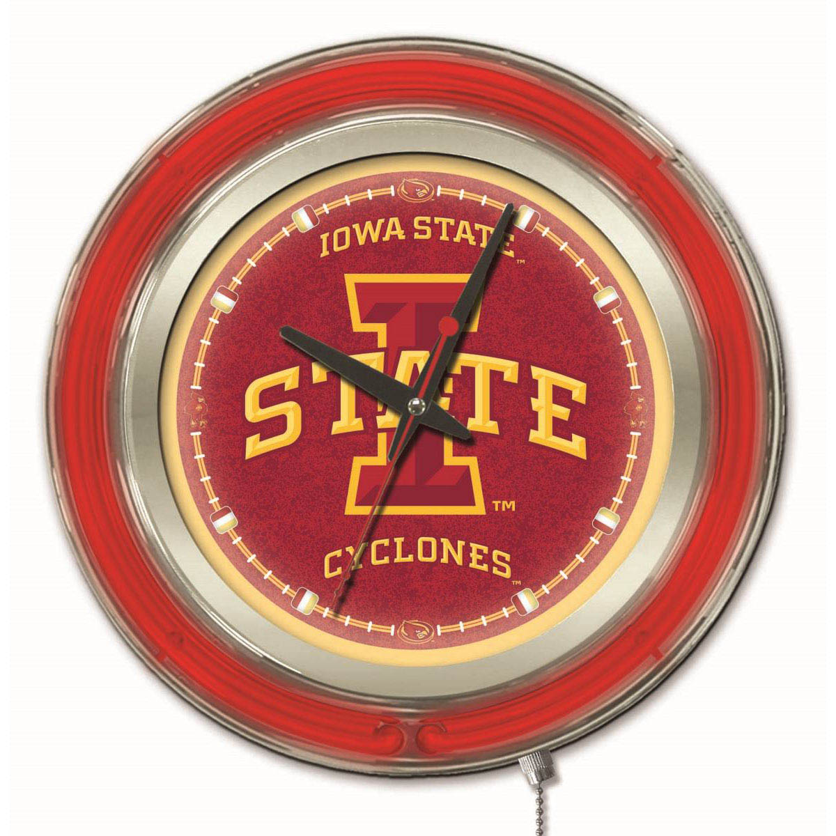 inch Iowa State Neon Clock