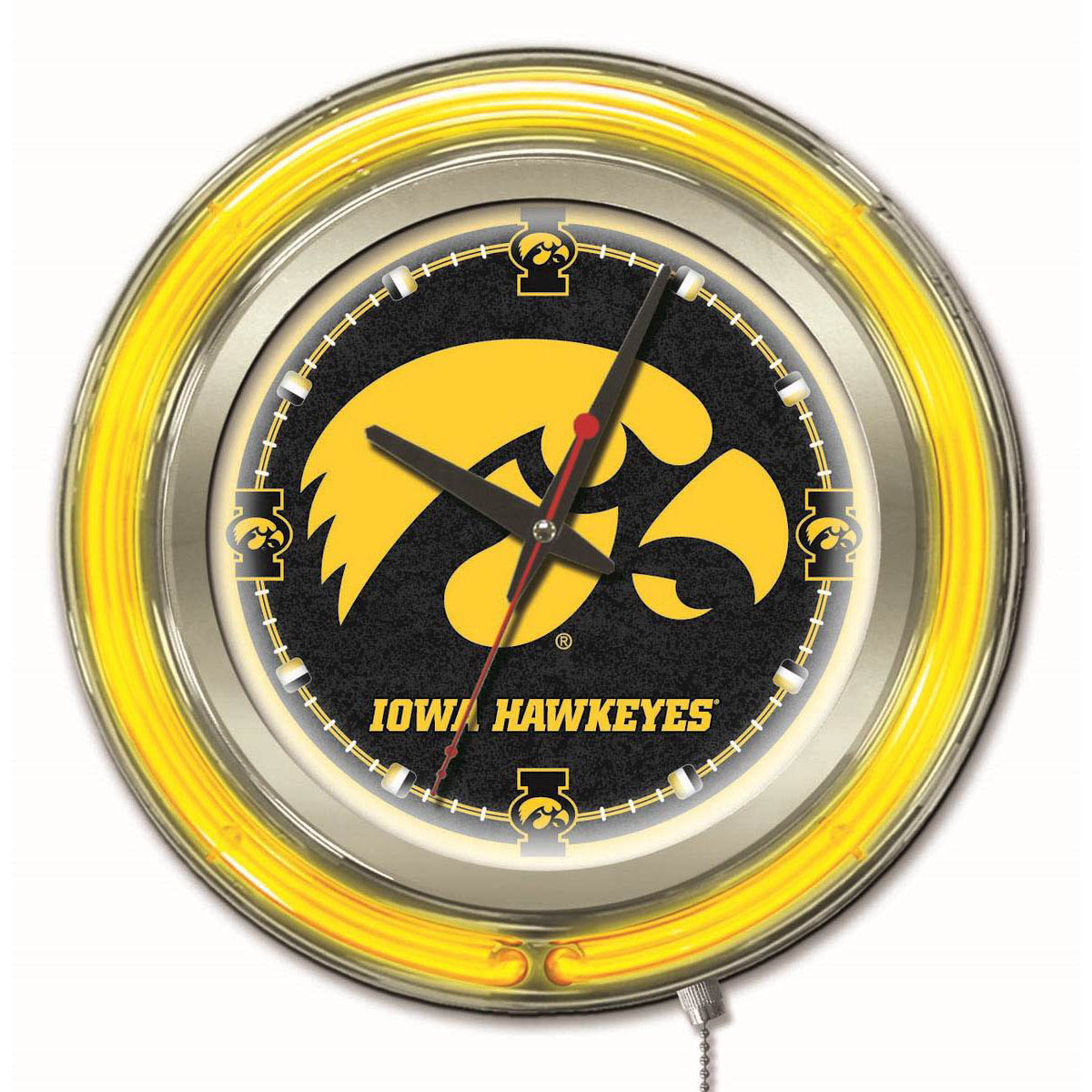 inch Iowa Neon Clock