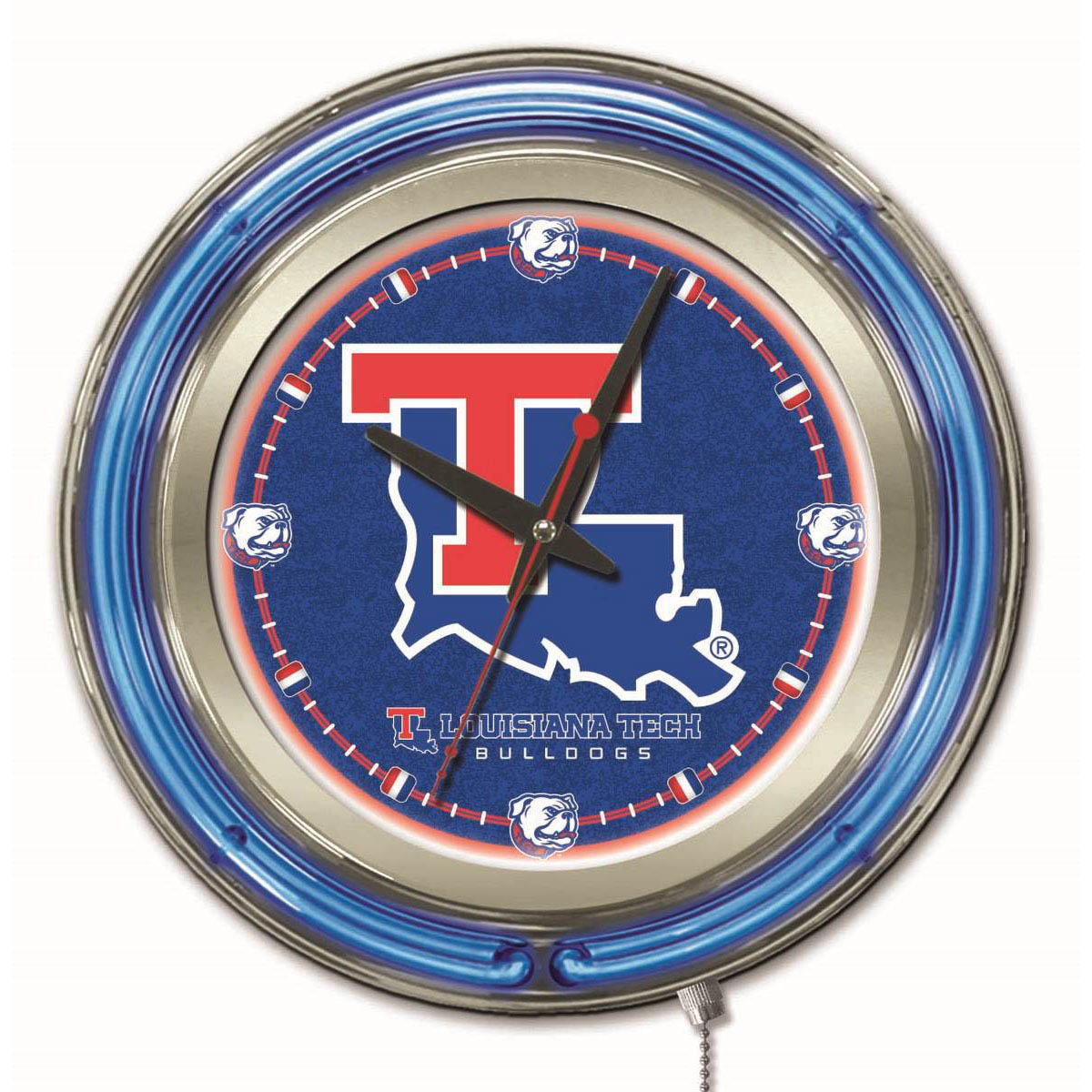 inch Louisiana Tech Neon Clock