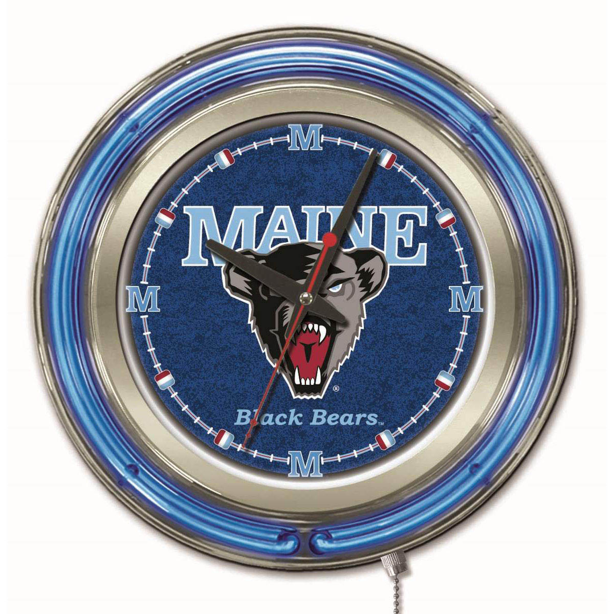 inch Maine Neon Clock
