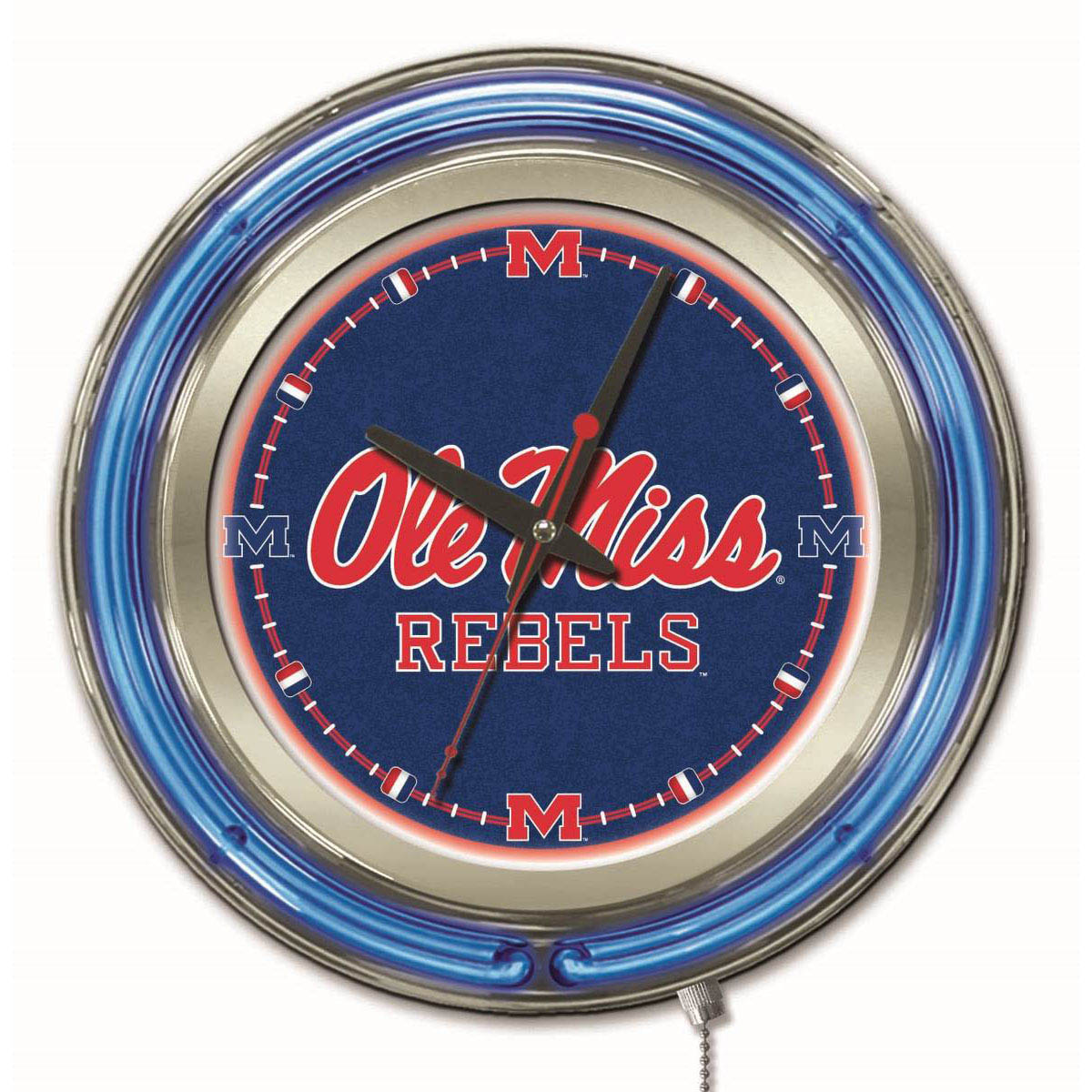 inch Ole Miss Neon Clock