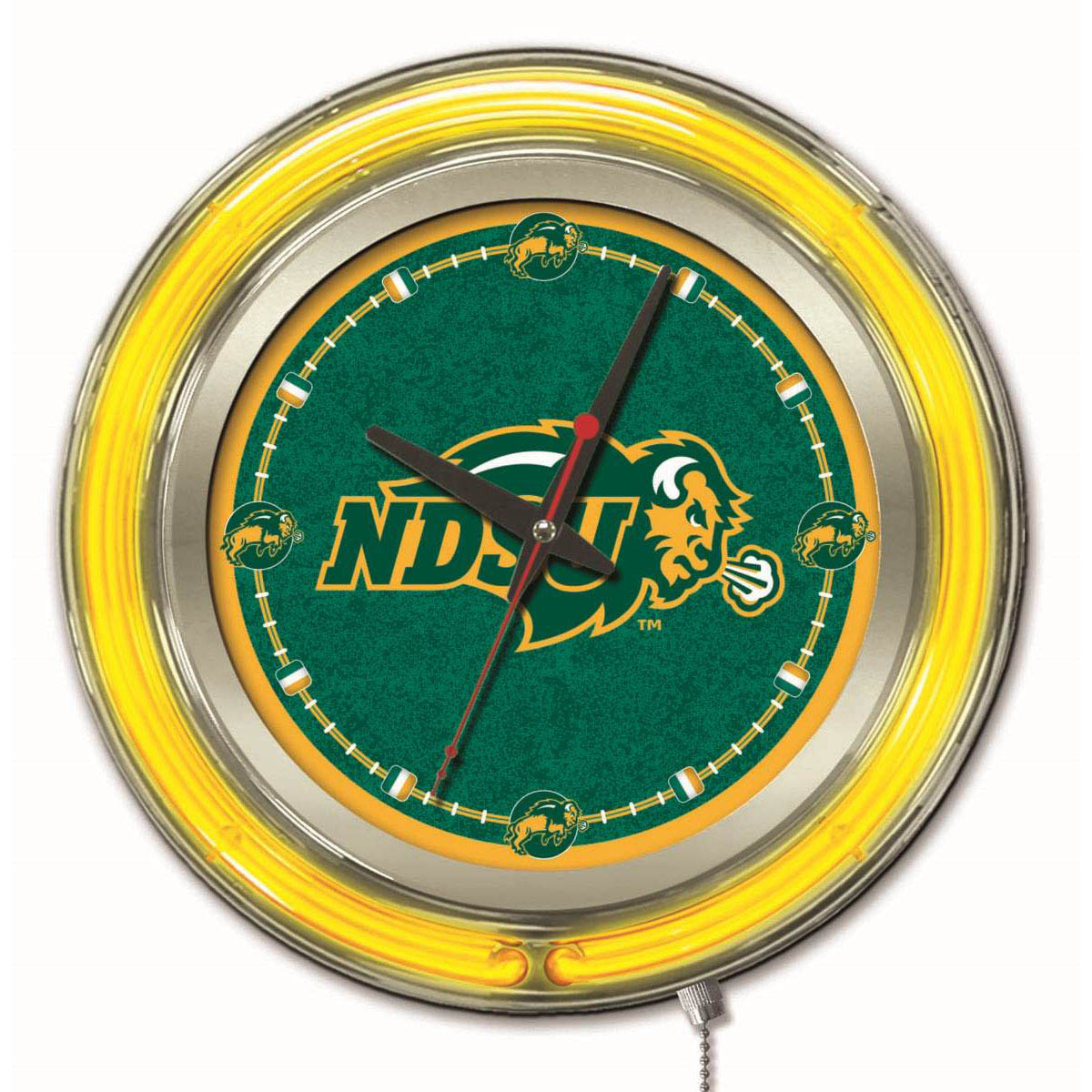 inch North Dakota State Neon Clock
