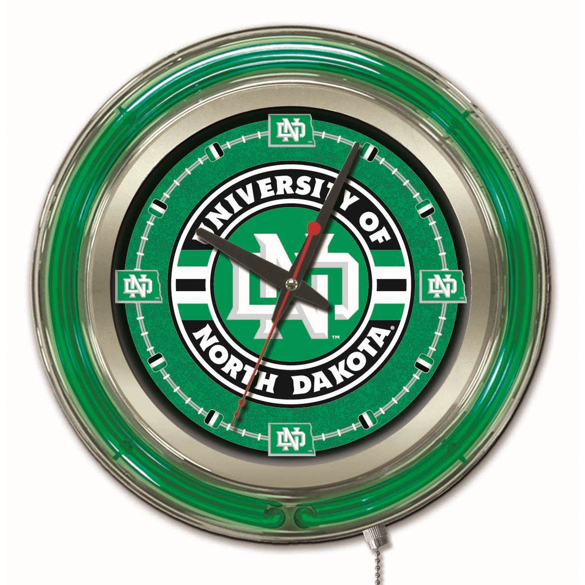 inch North Dakota Neon Clock