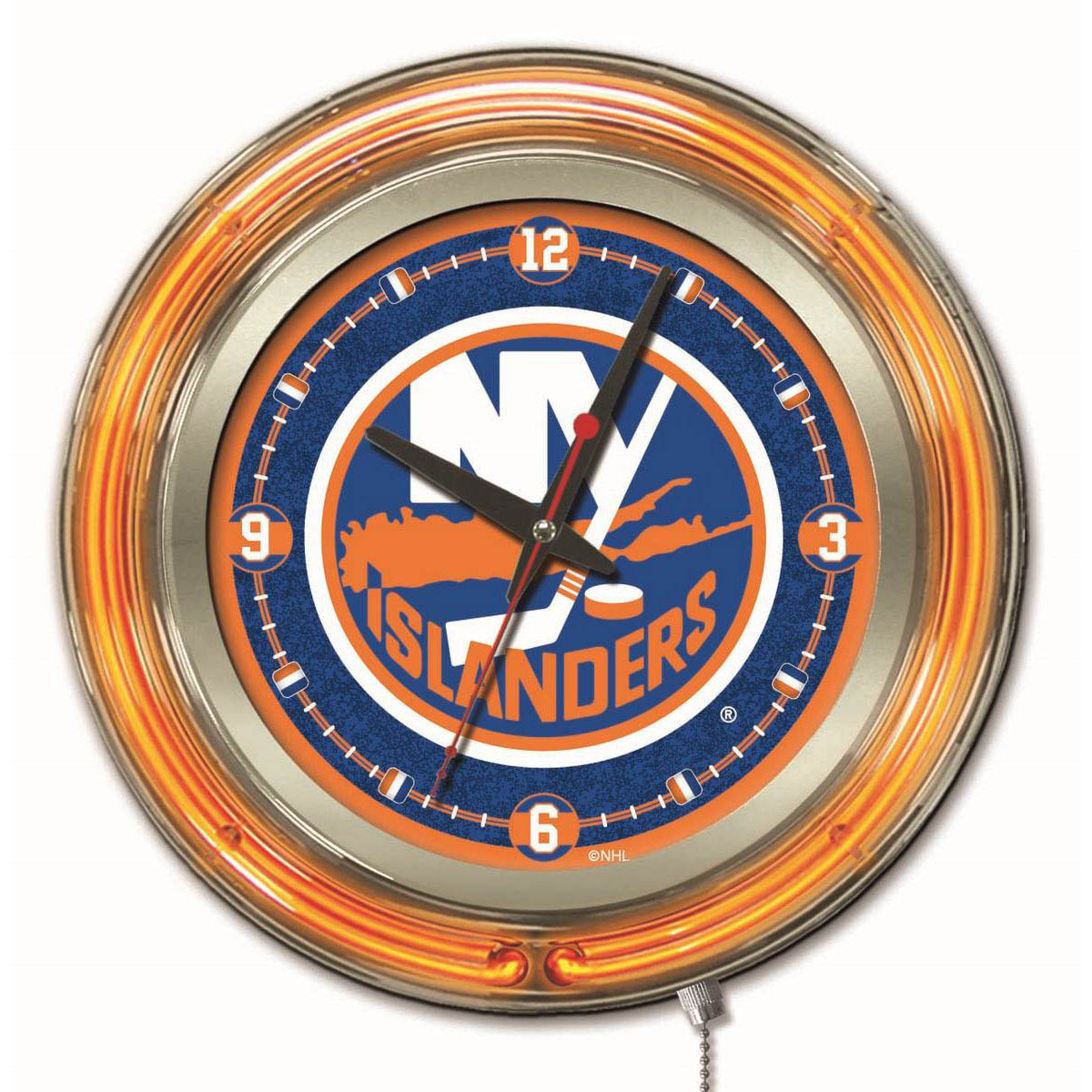 inch New York Islanders Neon Clock