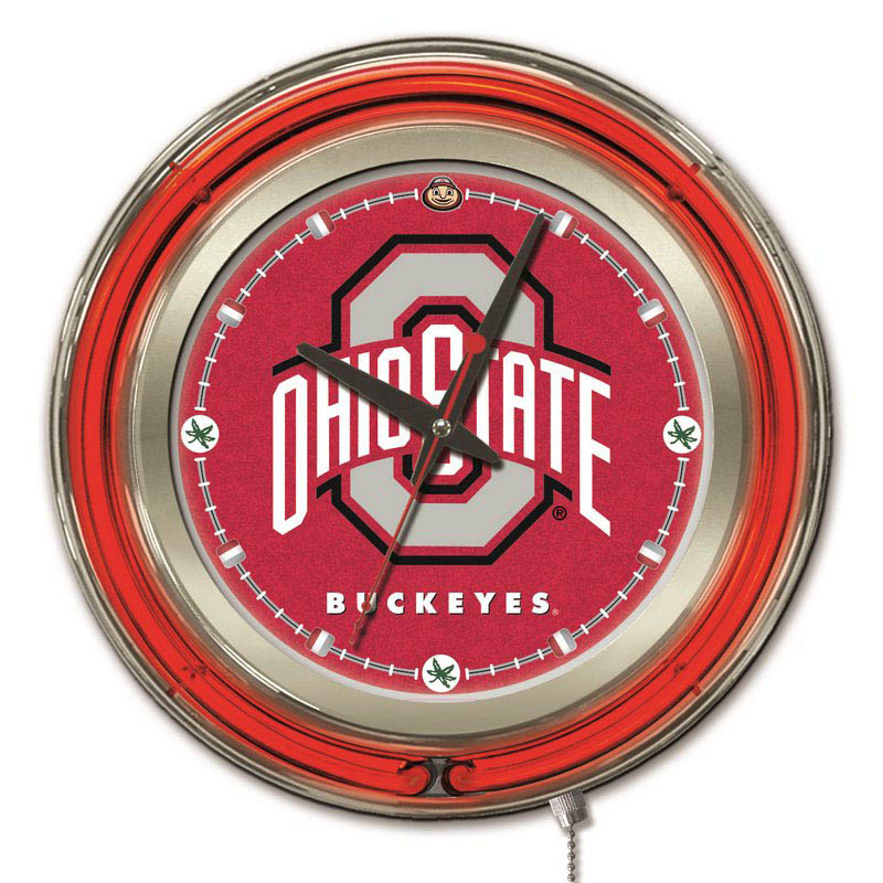 inch Ohio State Neon Clock