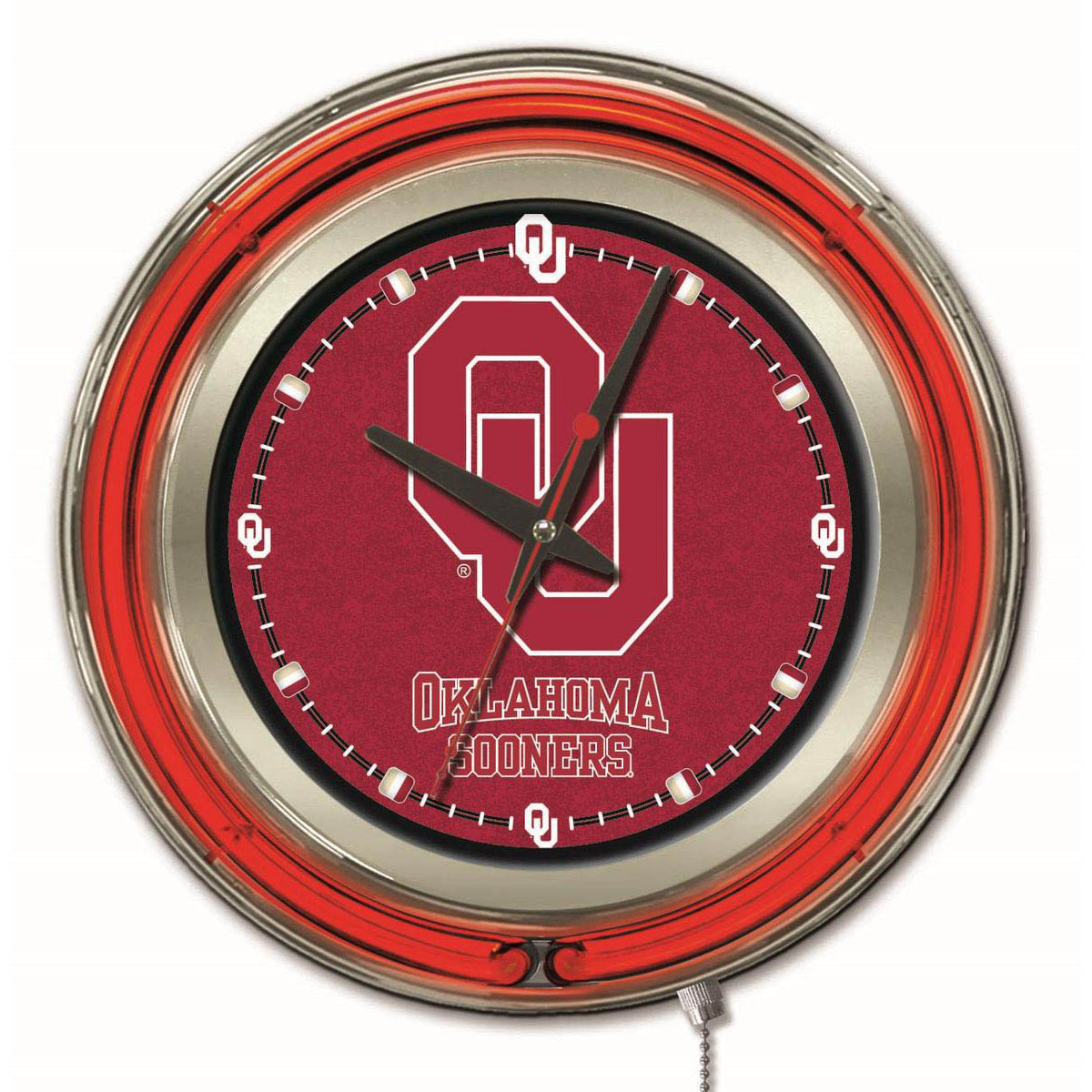 inch Oklahoma Neon Clock