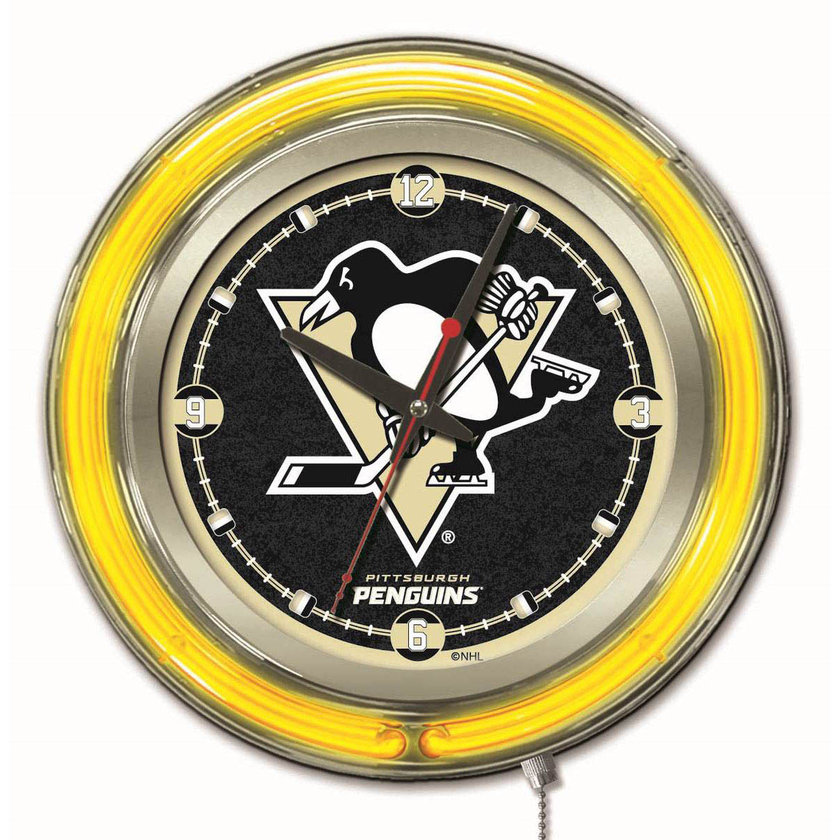 inch Pittsburgh Penguins Neon Clock