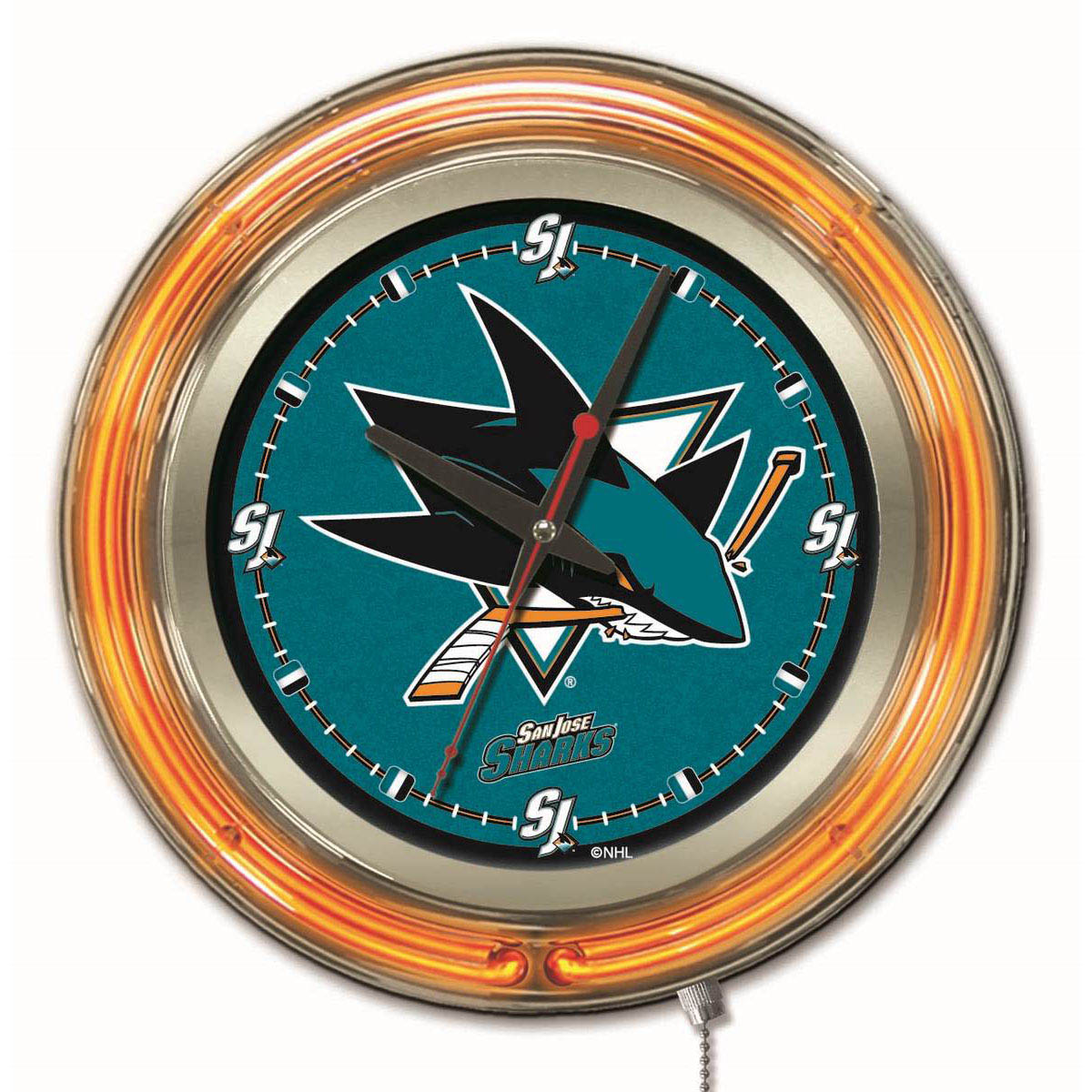 inch San Jose Sharks Neon Clock