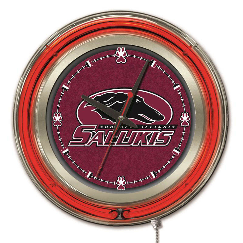 inch Southern Illinois Neon Clock