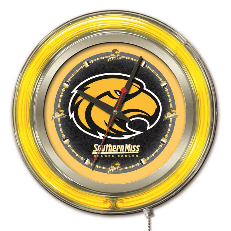 inch Southern Miss Neon Clock