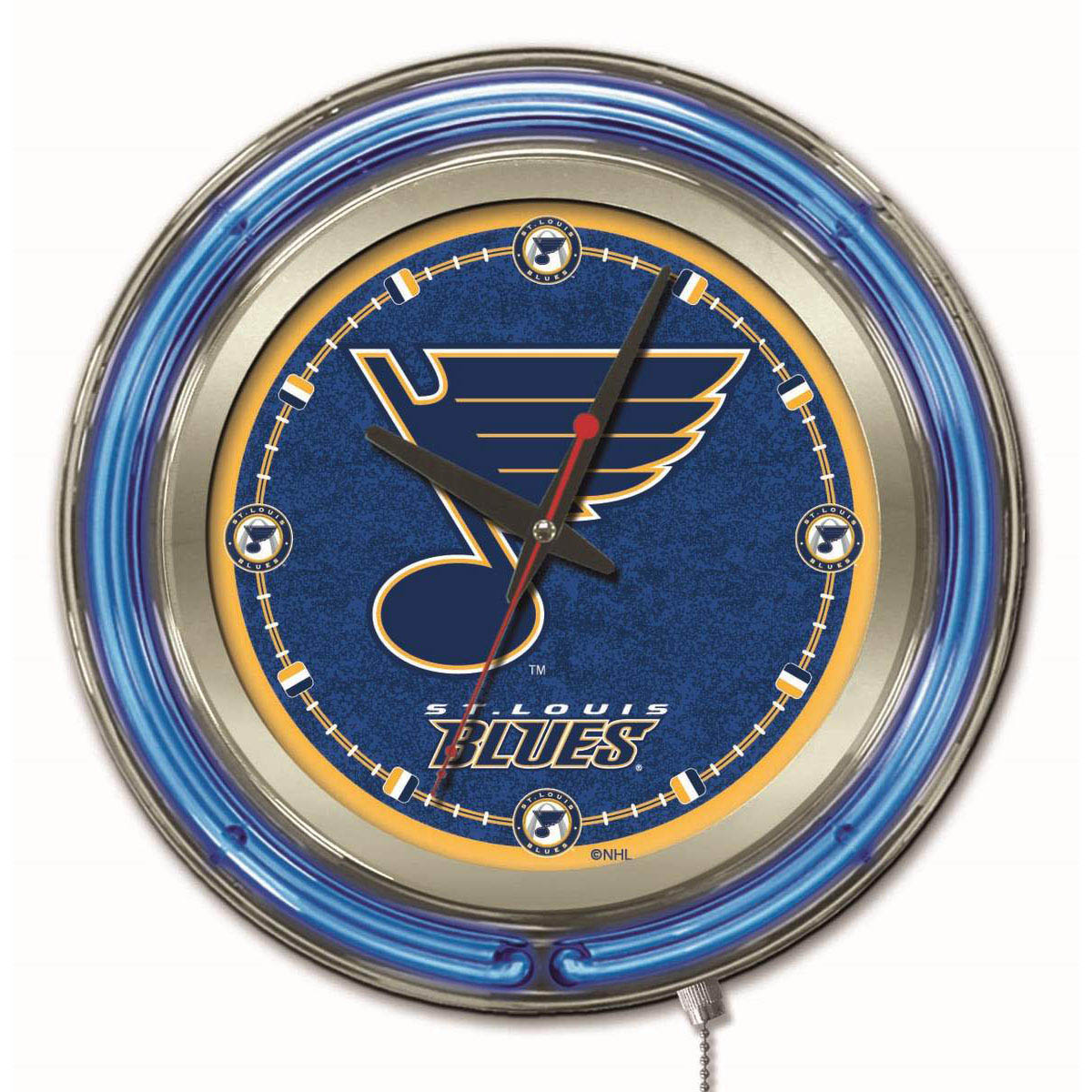 inch St Louis Blues Neon Clock