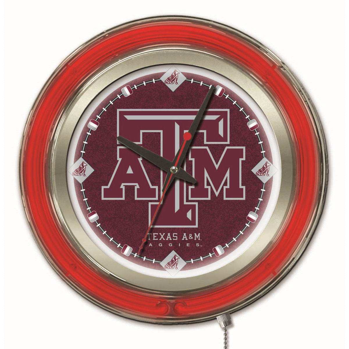 inch Texas A&M Neon Clock
