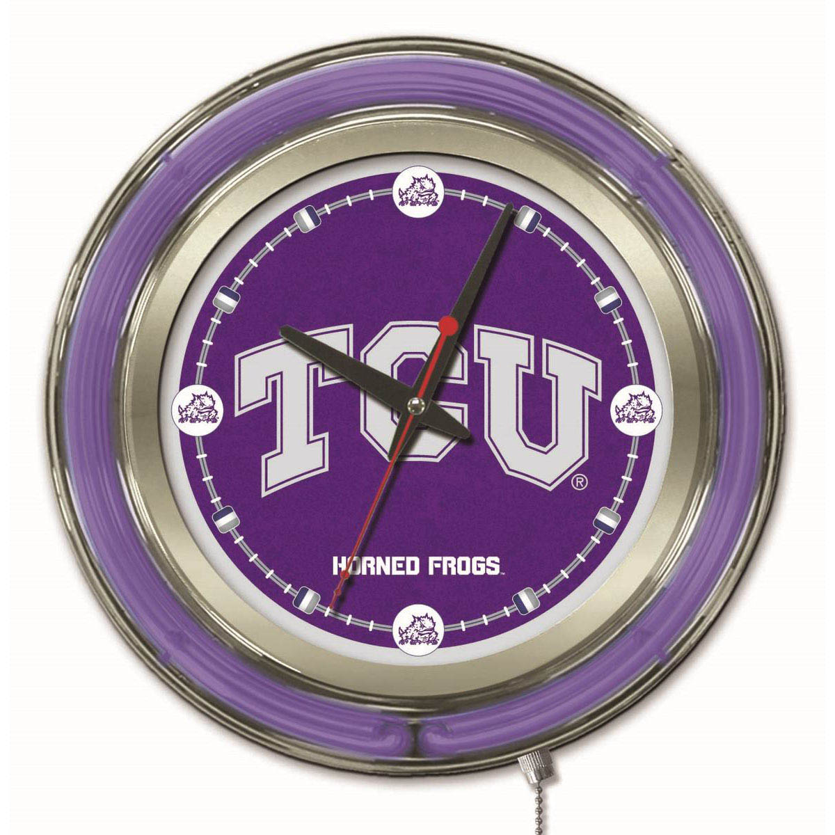 inch TCU Neon Clock