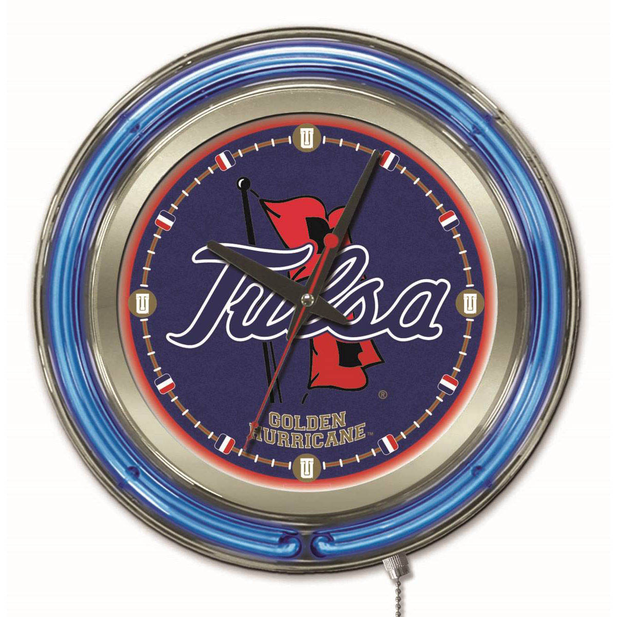 inch Tulsa Neon Clock