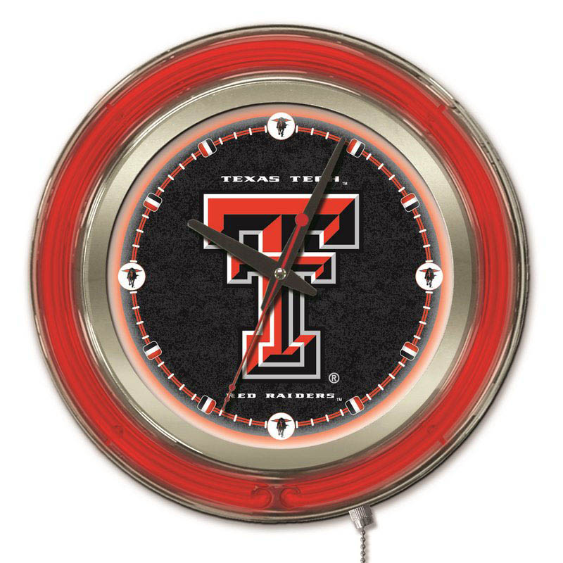 15 inch Texas Tech Neon Clock