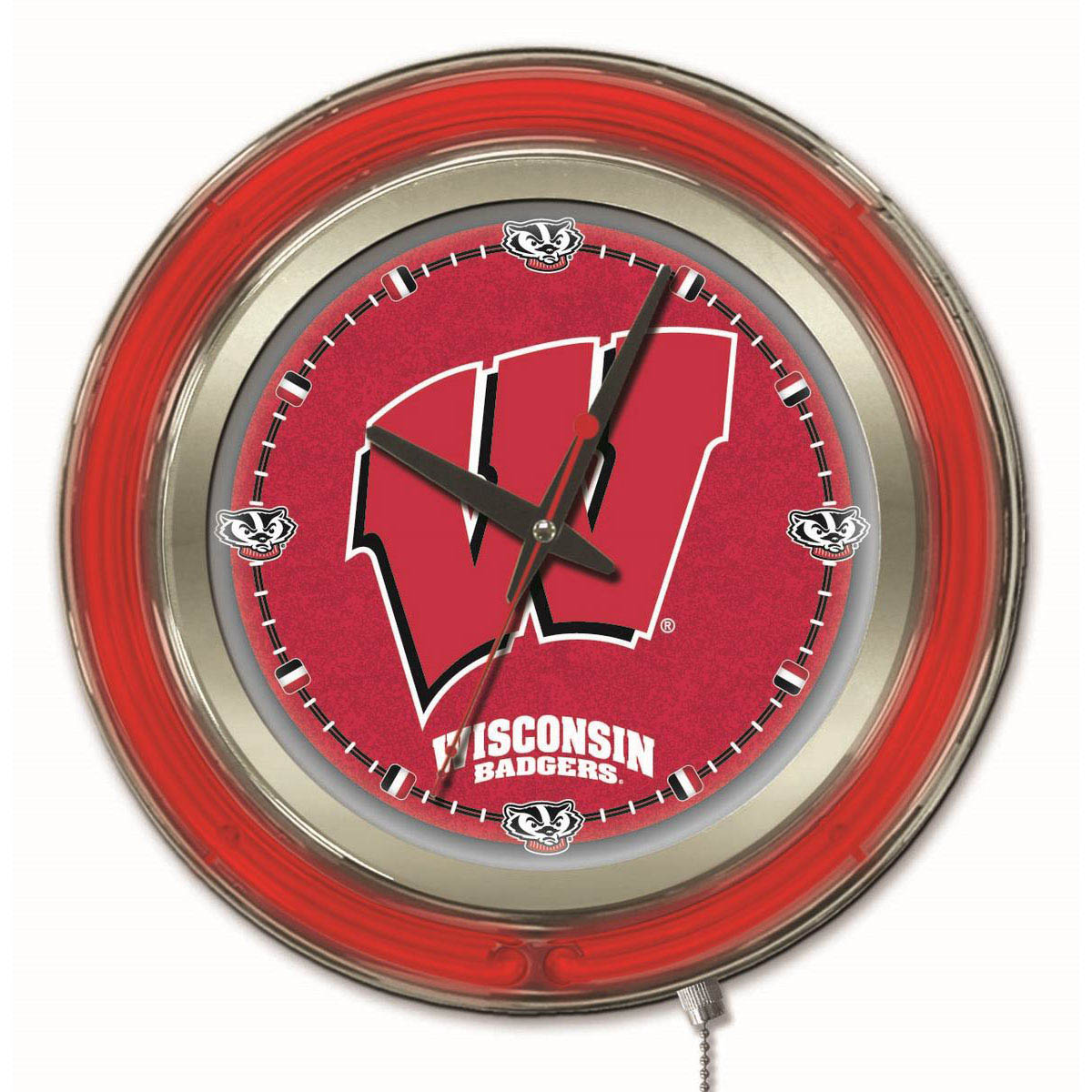 inch Wisconsin Neon Clock