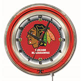 19 inch Chicago Blackhawks Neon Clock
