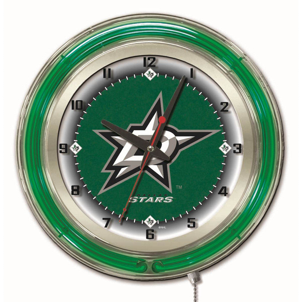 Holland Bar Stool Co. 19 inch Dallas Stars Neon Clock Clk19DalSta