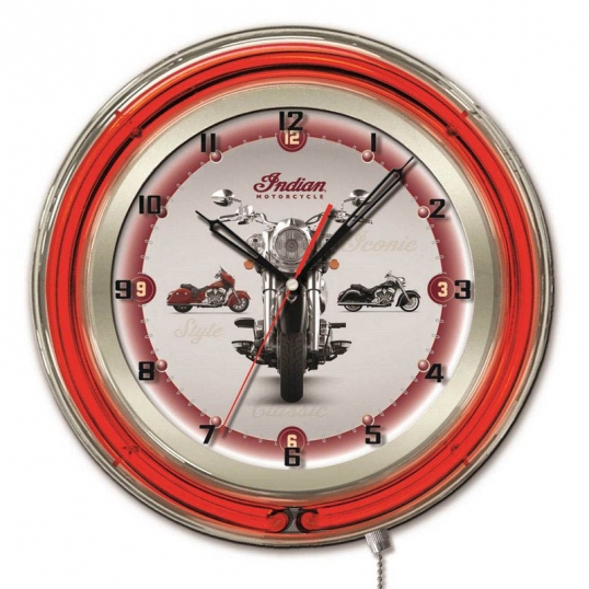 19 inch Indian Motorcycle Multi-Bike Neon Clock