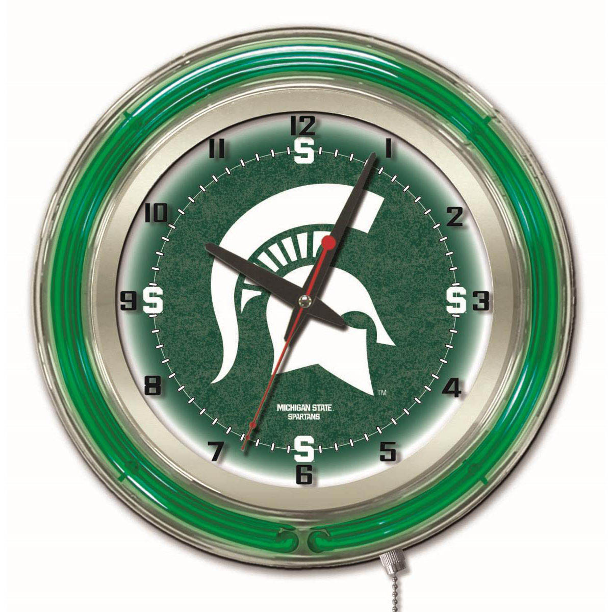 19 inch Michigan State Neon Clock