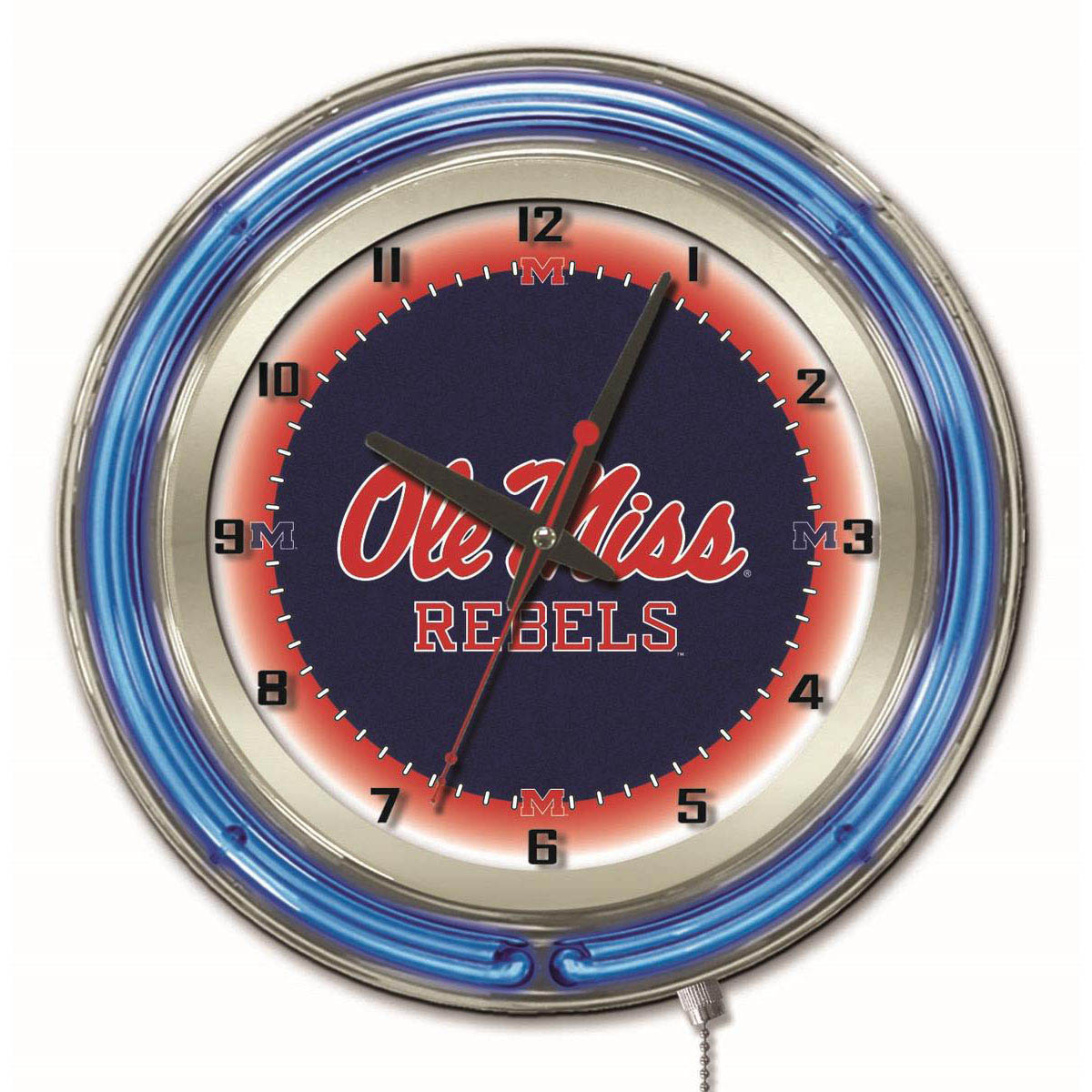 inch Ole' Miss Neon Clock