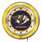 19 inch Nashville Predators Neon Clock