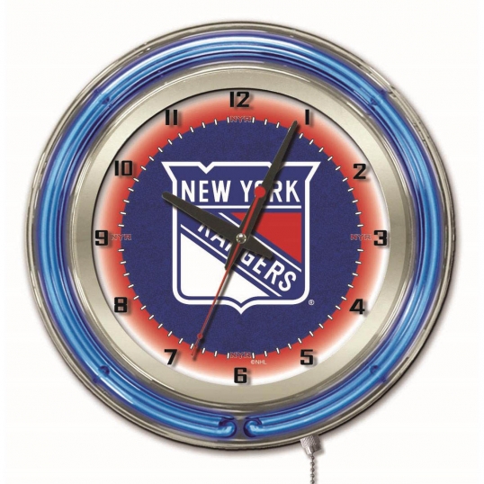 19 inch New York Rangers Neon Clock