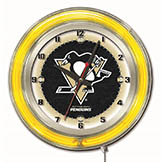 19 inch Pittsburgh Penguins Neon Clock