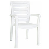Marina Stackable Resin Dining Armchair (Set of 2): White
