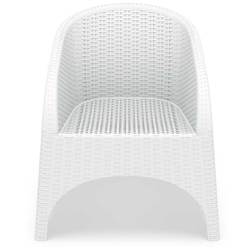 Aruba Stackable Wickerlook Chair (Set of 2) - CMPISP804 - Home Aruba club dining chair with curved arms and back. sku CMPISP804