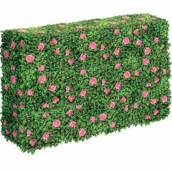 Artificial Outdoor Flowering Azalea Hedge