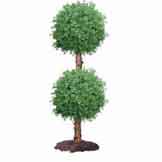 Tall Outdoor Artificial Double Boxwood Ball Topiary w/ Natural Trunk : Multiple Sizes