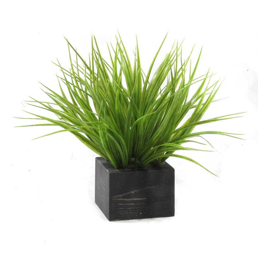 16 Inch Artificial Grasses In Black Cube