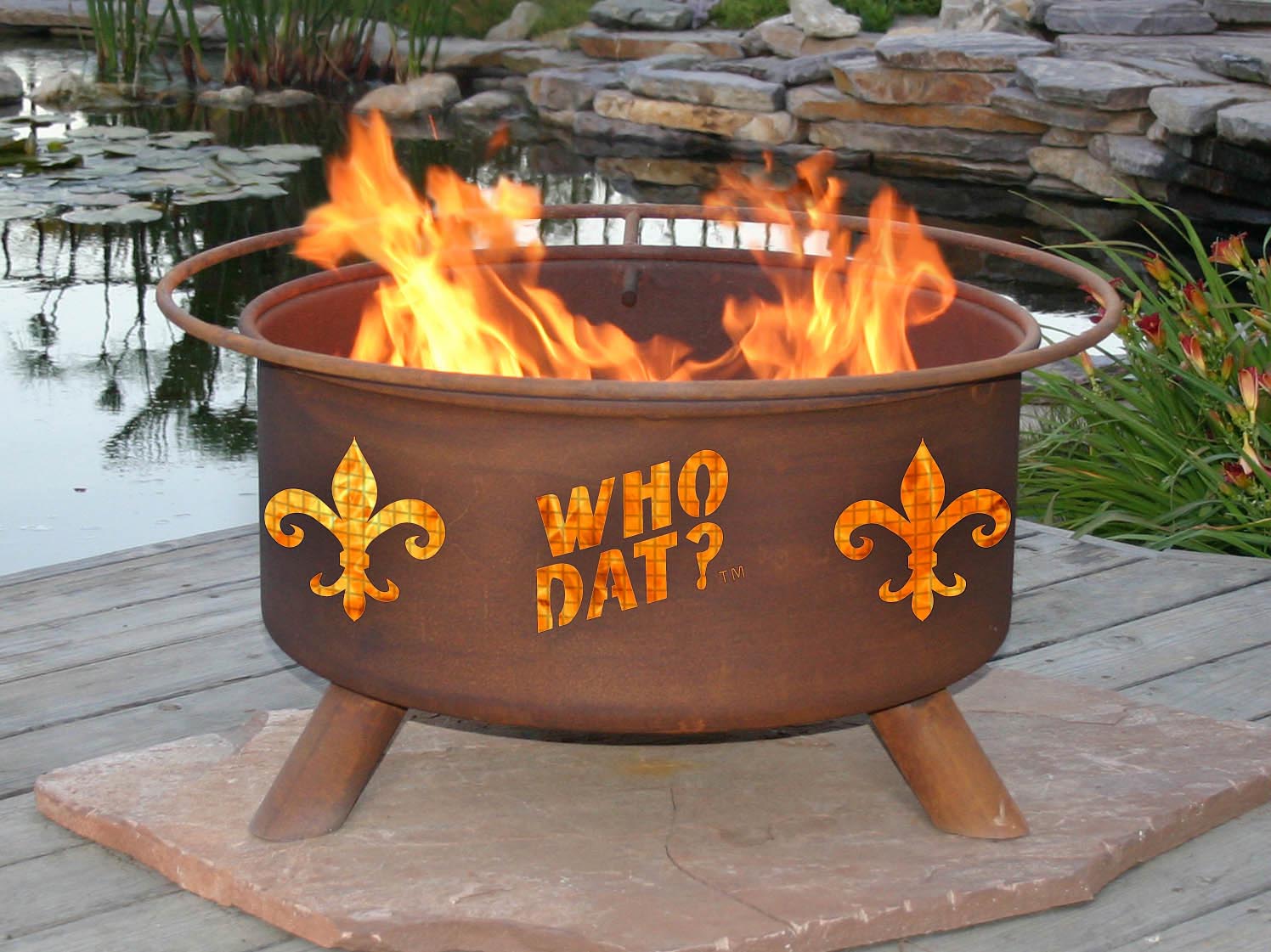 Steel Who Dat Fire Pit