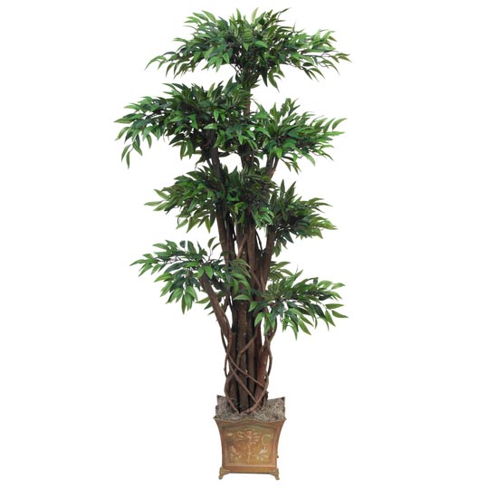 4 foot Tropical Ruscus Topiary Tree: Potted - OVERSTOCK