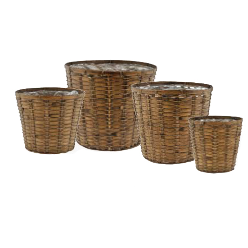 Brown Bamboo & Rope Basket: Multiple Sizes Available - GFT1001 - Decor Our bamboo planters are a great way to accent your sku GFT1001