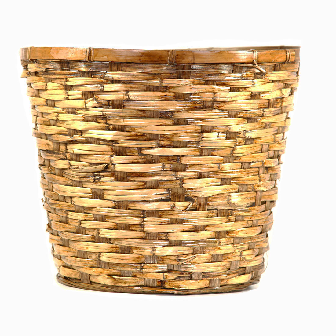 12 inch Honey Brown Rattan Basket: Fits 10 inch Pots - OVERSTOCK