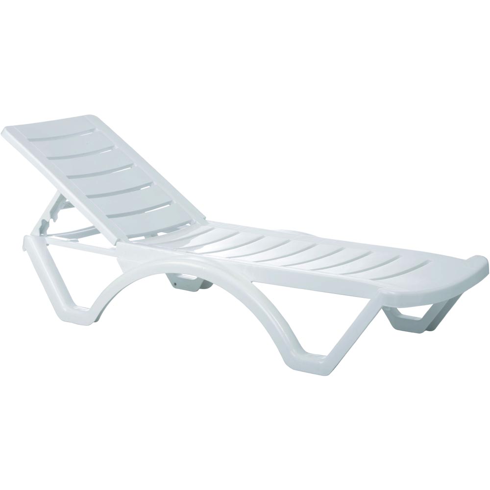 Aqua Pool Chaise Lounge White (Set of 4)