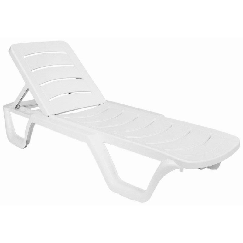 Sunlight Pool Chaise Lounge White (Set of 4)