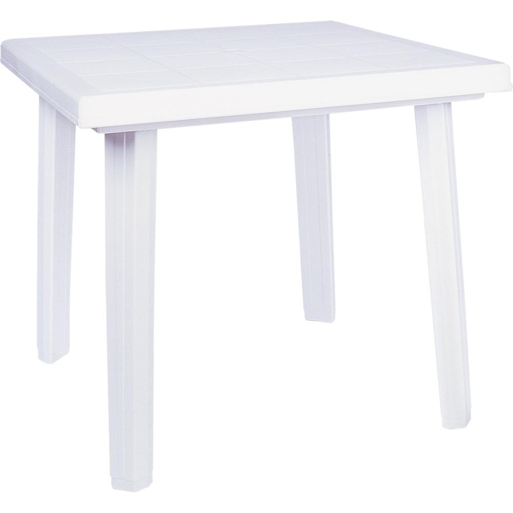 Cuadra Resin 31 Inch White Square Dining Table