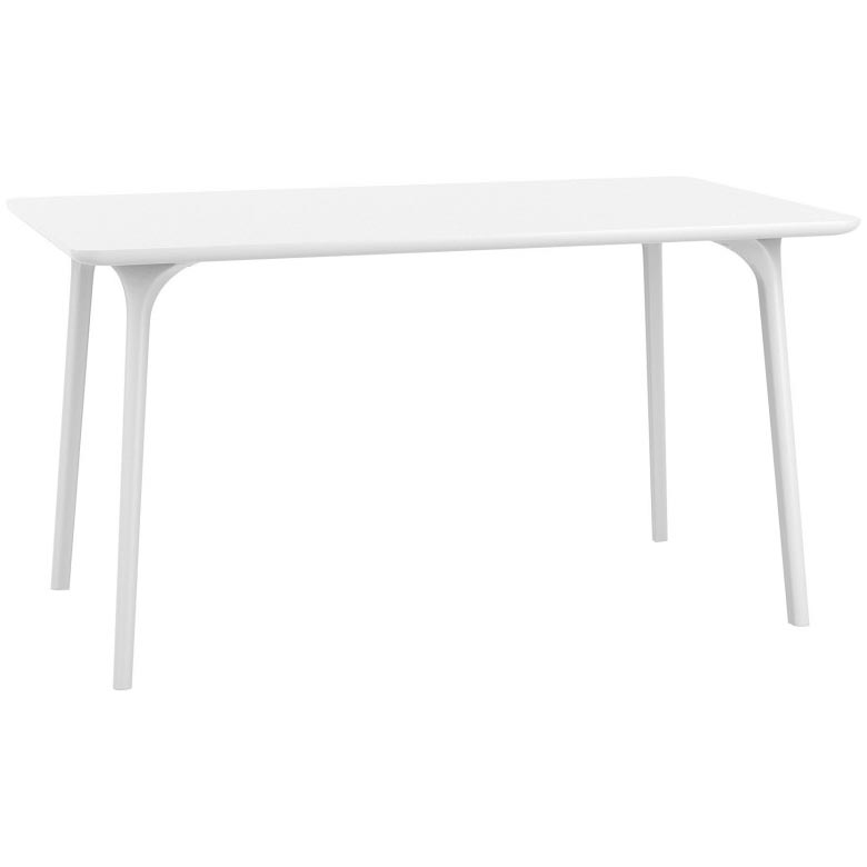 Maya 55 Inch White Rectangle Table