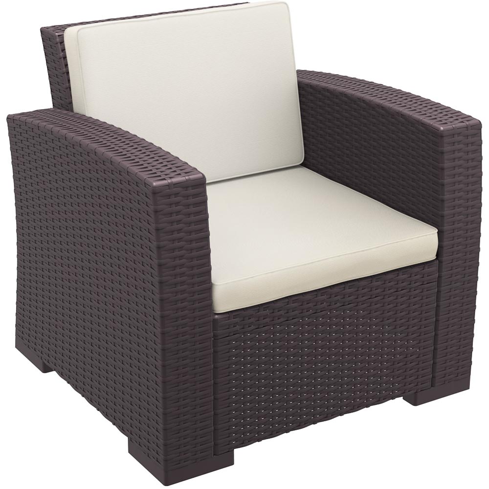 Monaco Resin Patio Club Chair with Cushion