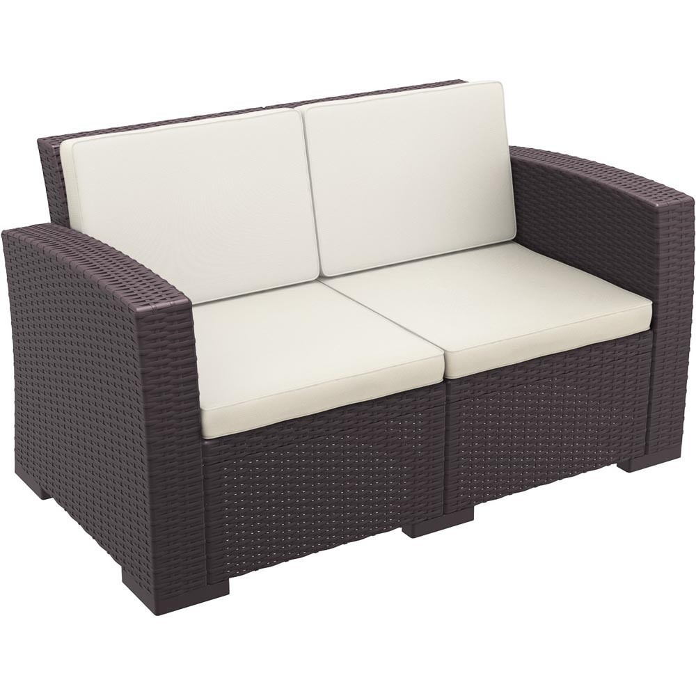 Monaco Resin Patio Loveseat with Cushion