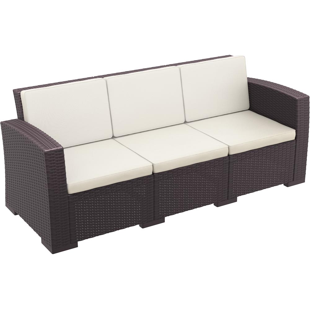Monaco Resin Patio Sofa with Cushion